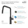 Kibi Macon Single Handle Pull Down Kitchen Sink Faucet KKF2007MB